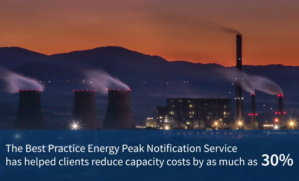 The average savings clients experience on their capacity costs when working with the BPE Peak Notification Service