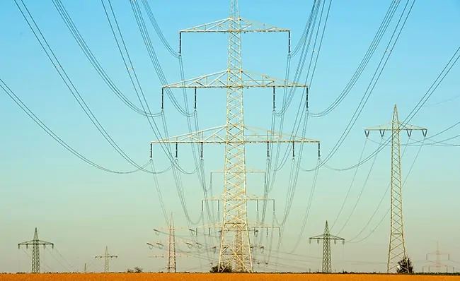 Image of electricity transmission lines